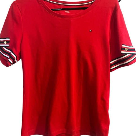 Tommy Hilfiger Red Crewneck Top - Picture 1 of 5